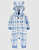 Macacão Carter's Sherpa com Capuz Xadrez Azul - Imagem 1