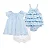 Conjunto Little Me Baby 3 Peças - Azul Babado - Imagem 1