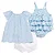 Conjunto Little Me Baby 3 Peças - Azul Babado - Imagem 2