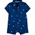 Romper Carter's Tecido Tartaruga Azul Marinho Polo - Imagem 1