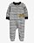 Macacão Carter's Malha Listras Mescla Escavadeira - Zíper Bidirecional - Imagem 1