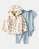 Conjunto Carter's 3 Peças Off-White Matelassê Floral - Imagem 1
