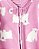 Macacão Carter's Fleece Rosa Urso Polar - Ziper Bidirecional - Imagem 2