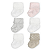 Kit Meia Carter's 6 Pares Feminino Punho Dobrado Rosa - Imagem 1
