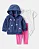 Conjunto Carter's 3 Peças Casaco Fleece Azul Arco-íris - Imagem 1