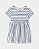 Vestido Carter's Malha Off-White Listras Azul - Imagem 1