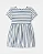 Vestido Carter's Malha Off-White Listras Azul - Imagem 2
