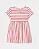 Vestido Carter's Malha Off-White Listras Vermelha - Imagem 2