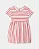 Vestido Carter's Malha Off-White Listras Vermelha - Imagem 1