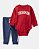 Conjunto Carter's 2 Peças Body Longo Calça Azul Freshman - Imagem 1