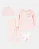 Kit Enxoval 4 peças Listras Rosa Coelhinha - Imagem 1