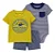Conjunto Carter's 3 Peças Amarelo Helicóptero Shorts Jeans - Imagem 1