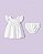 Vestido OshKosh 2 Peças Branco Poa Suiço - Imagem 1
