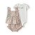 Conjunto Carter's 3 Peças Marrom Listras Cerejinha - Imagem 1