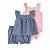 Conjunto Carter's 3 Peças Jeans Body Poa Rosa - Imagem 1