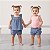 Conjunto Carter's 3 Peças Jeans Body Poa Rosa - Imagem 2