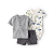 Conjunto Carter's 3 Peças Mescla Listras Body Dino - Imagem 1