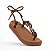 Sandália papete feminina flatform caramelo/marrom claro com fios cor de ouro de amarrar com detalhes em metal - Imagem 2