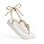 Sandália papete feminina flatform branca/offwhite com fios cor de ouro de amarrar com detalhes em metal - Imagem 5