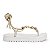 Sandália papete feminina flatform branca/offwhite com fios cor de ouro de amarrar com detalhes em metal - Imagem 2