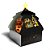 Caixa para Panetone / Chocotone - Modelo Cinta Árvore Natal | Preta Hot Stamp - Imagem 1