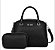 Bolsa Rosa Amora Preta + bolsinha - Imagem 1