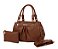 Bolsa com detalhes plissados marrom - Imagem 1