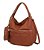 Bolsa caramelo detalhe frontal + mini carteira-bolsa - Imagem 1