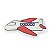 Almofada Infantil Avião Vermelho - Imagem 1