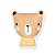 Almofada Infantil Urso Blusa Listrada Marrom - Imagem 1