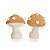 Enfeite Par de Cogumelos Amarelos - Imagem 1
