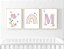 Kit Quadro Infantil Flores Arco-íris Nome - Imagem 1