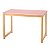 Mesa Retangular Juvenil Luna - Rosa Blush - Imagem 1