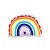Almofada Infantil Arco-Íris Coração Ondinha Colorido - Imagem 1