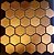 PASTILHA BRONZE ACETINADO METAL HEXAGONAL SIXTIES BRONZE  5X5CM - Imagem 1