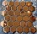 PASTILHA BRONZE POLIDO METALIZADA HEXAGONAL 5X5 SIXTIES BRONZE BR - Imagem 1