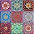 AZULEJOS DECORATIVOS MANDALA BOAS VIBRAÇÕES COM VERNIZ FOSCO KIT 9 PEÇAS 15X15 CM - Imagem 1