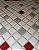 PASTILHA DE VIDRO 2X2 ORIENTAL BRANCO CINZA E VERMELHO - Imagem 3