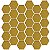 PASTILHA HEXAGONAL PORCELANA GOLD BRILHANTE SIXTIES 5X5CM - Imagem 2