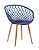 Cadeira com Braço Polipropileno Monaco Azul Marino - Imagem 1