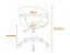 Cadeira para Escritório Decorativa Giratória em Tecido e Madeira Turim - Cinza - Imagem 4