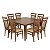 Mesa de Jantar Klassic Quadrada 8 Lugares Madeira Imbuia - Imagem 2