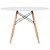 Mesa Eames Eiffel Wood Tampo Branco 120 cm - Imagem 1