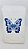 Toalha Borboleta Azul - Imagem 1