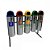 Conjunto Coleta Seletiva Com 04 Lixeiras Em Aço Inox e Tampa Em Fiberglass 25 Litros Cada - Imagem 1