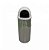 Lixeira 25 litros em aço inox com tampa em fiberglass abertura frontal - Imagem 1