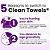 Toalha Facial Clean Skin Club Clean Towels Healthy Aging | XL - 50ct - Imagem 3