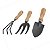 Conjunto De Ferramentas Para Jardinagem Vonder Com 3 Peças Preto Com Cabo De Madeira Original - Imagem 1