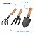 Conjunto De Ferramentas Para Jardinagem Vonder Com 3 Peças Preto Com Cabo De Madeira Original - Imagem 5