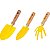 Conjunto De Ferramentas Para Jardinagem Vonder Com 3 Peças Amarelo Com Cabo De Madeira Original - Imagem 2